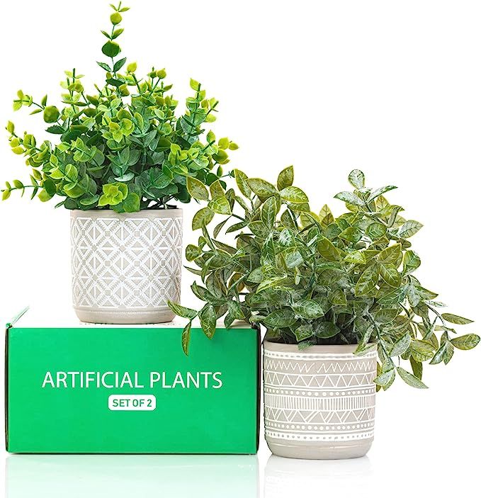 Small Fake Plant - Artificial Plants for Home Decor Indoor - Small Faux Plants for Shelves -Bathr... | Amazon (US)