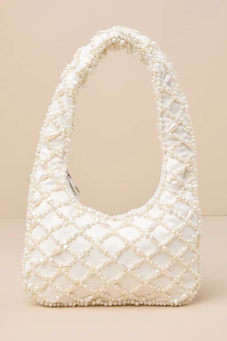Total Elegance Ivory Pearl Shoulder Bag | Lulus