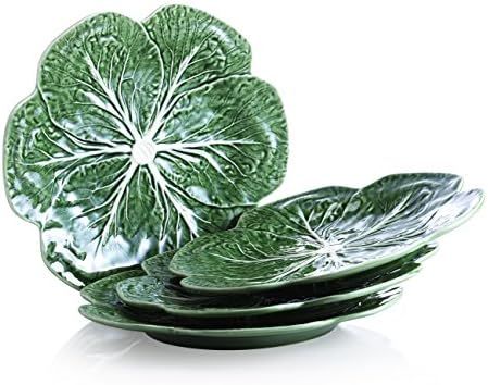 Bordallo Pinheiro Cabbage Green Dinner Plate, Set of 4 | Amazon (US)