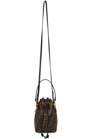 Brown Mini 'Forever Fendi' Mon Trésor Bucket Bag | SSENSE