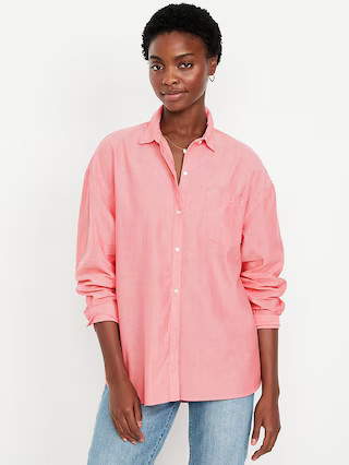 Oversized Button-Down Boyfriend Shirt | Old Navy | Old Navy (US)