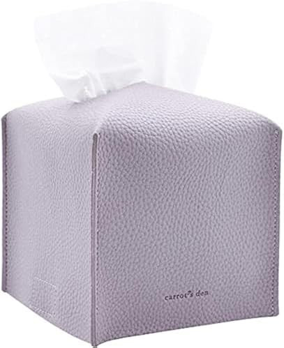 Tissue Box Cover Holder, Square with Bottom Belt by Carrot's Den - PU Leather Decorative Organize... | Amazon (US)