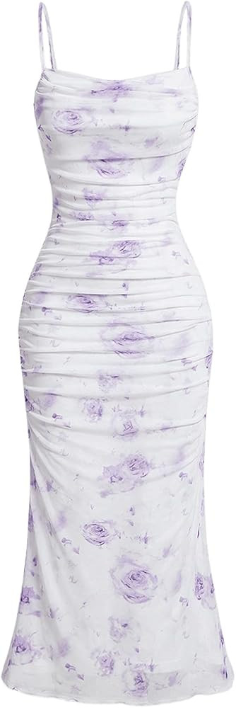 GORGLITTER Women's Floral Spring Summer Wedding Guest Dress Bridal Shower Cocktail Tea Party Beac... | Amazon (US)