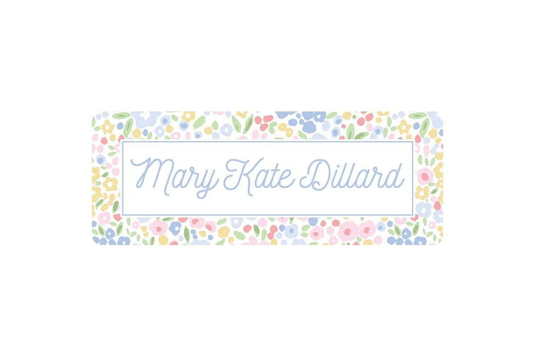 60 Personalized Vinyl Floral Name Labels NOT Dishwasher Safe - Etsy | Etsy (US)