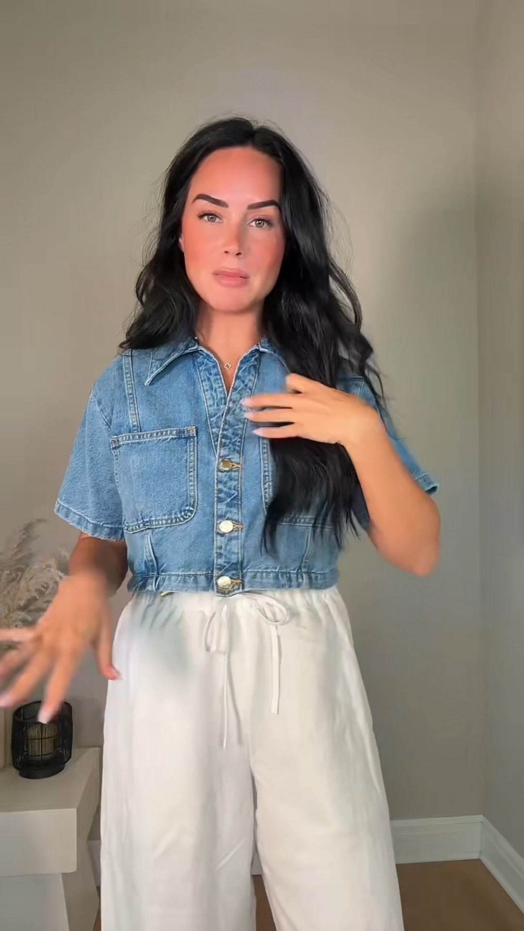 Obsessed with this Zara denim top! You can styling it so many different ways. 

My sizing 5’7, 145lbs, 32dd
I’m wearing a size small top, medium linen pants, small skort 

#LTKShoeCrush #LTKStyleTip #LTKSummerEdit