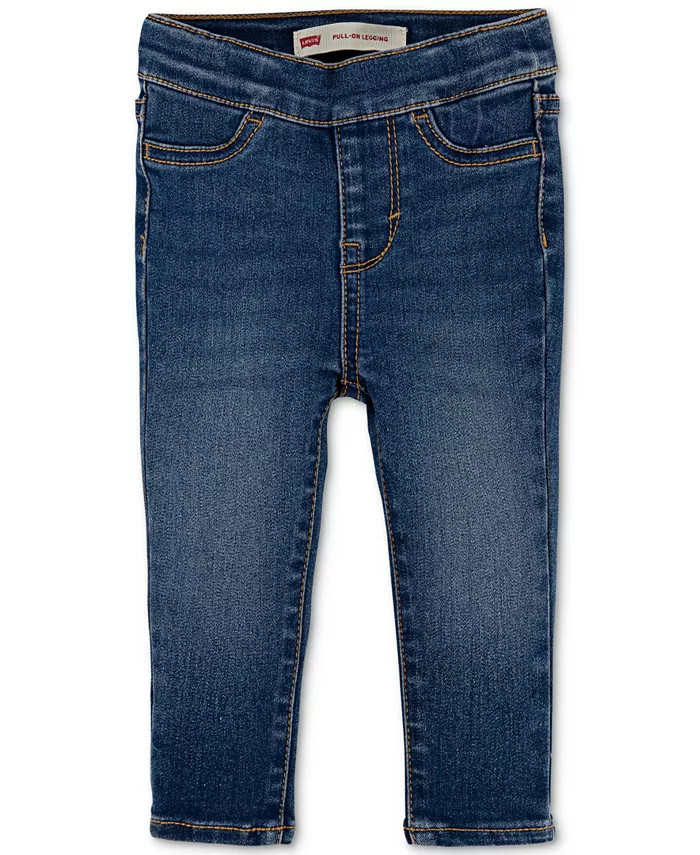Baby Girls Pull On Denim Jeggings | Macy's