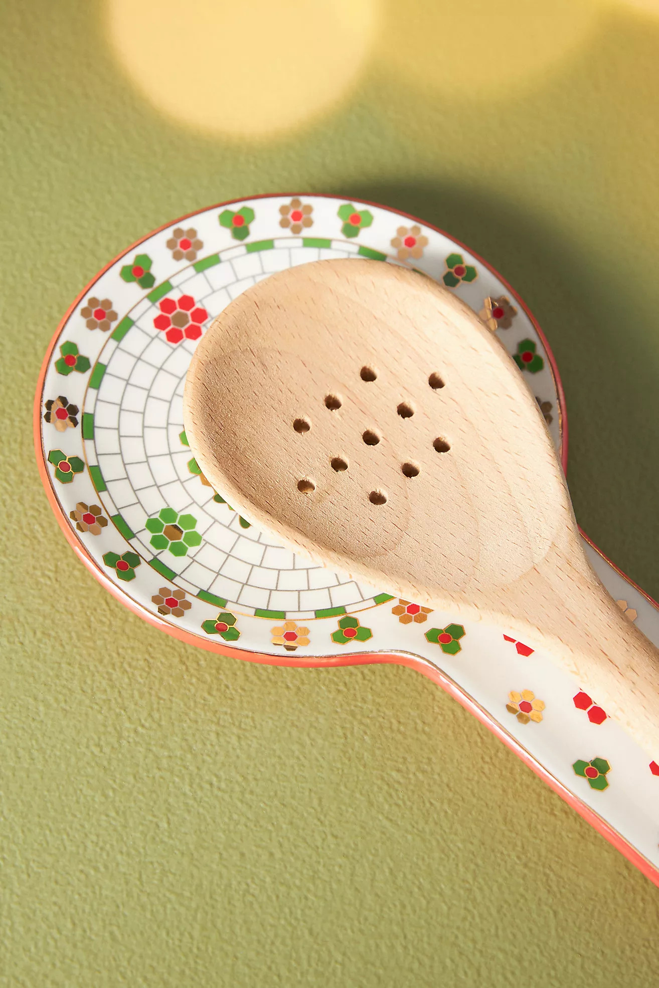 Festive Bistro Tile Spoon Rest | Anthropologie (US)