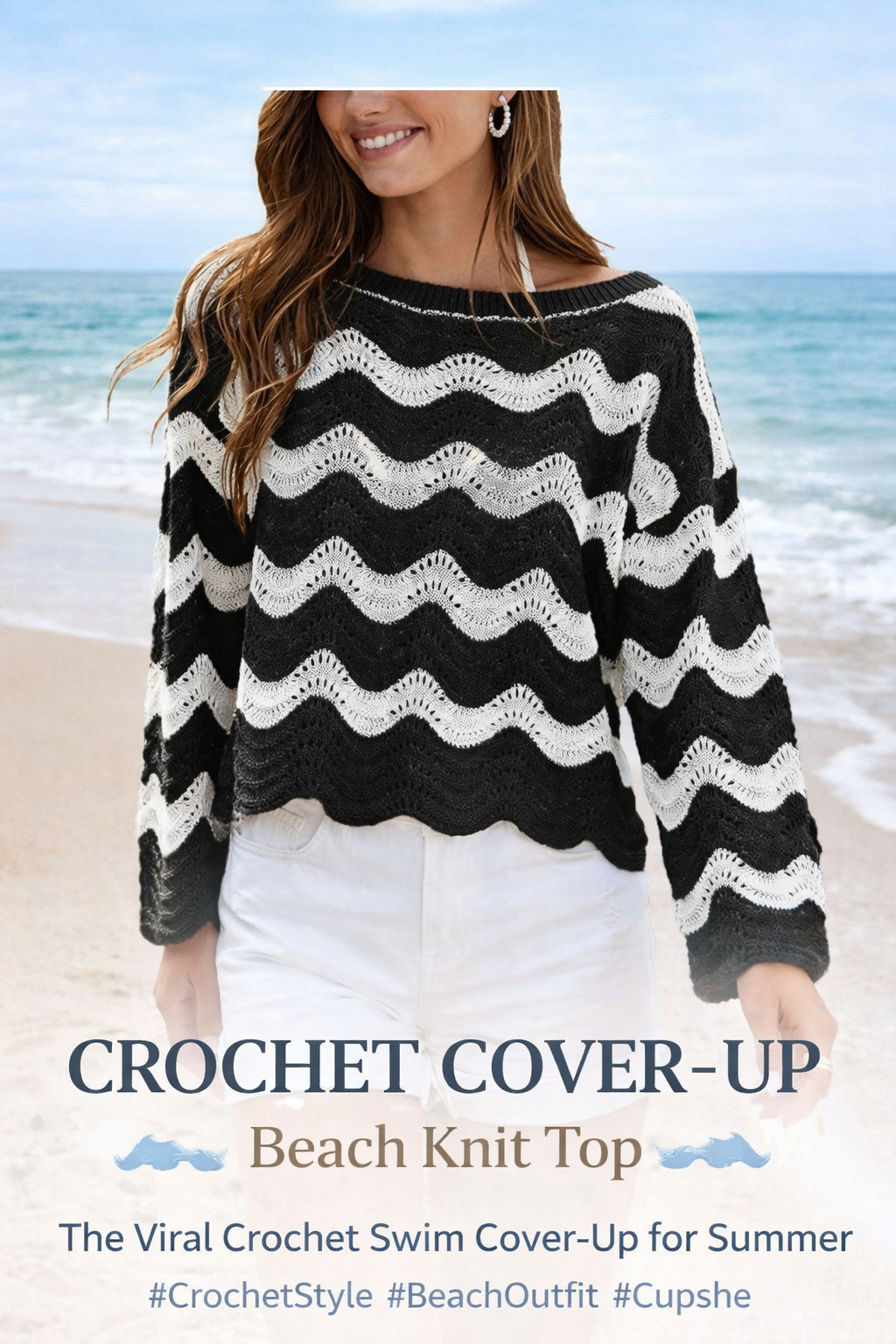 This striped crochet swim cover-up top is the perfect lightweight layer for beach and pool days. The airy open-knit design adds effortless coastal style over swimsuits while keeping you cool and chic. A viral CUPSHE crochet cover-up for summer outfits, vacations, and beachwear looks.

#CrochetCoverup #BeachOutfit #SwimCoverup #SummerStyle #CoastalStyle #VacationOutfit #Beachwear #Cupshe #ResortWear #SummerLayering 

 #LTKSpringSale #LTKSwim #LTKTravel
