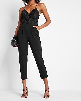 Lace Bodice Jumpsuit | Express