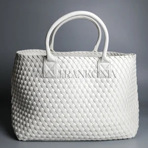 Available DANA White PU Vegan Leather Hobo Purse Tote Bag/handwoven Braided Tote/beach Bag/handwo... | Etsy (US)