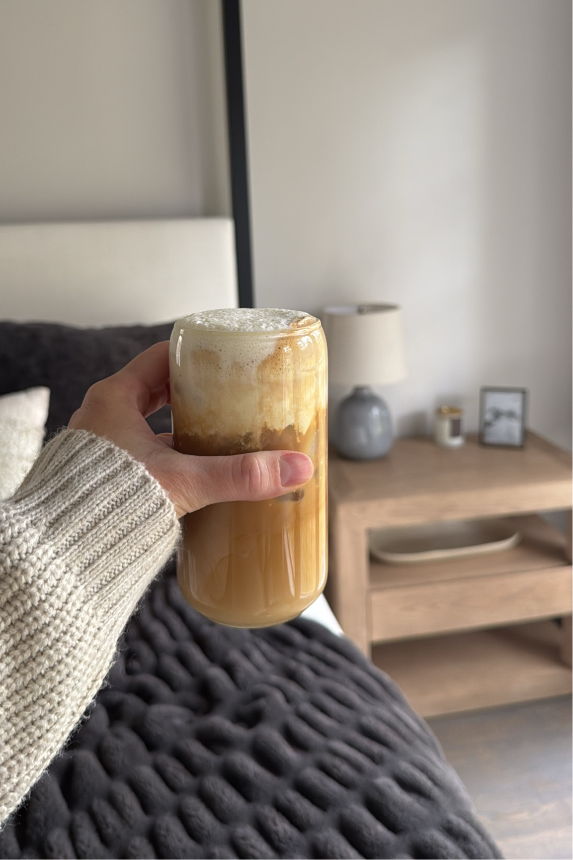 Iced coffee glass & nightstand decor 

#LTKHome