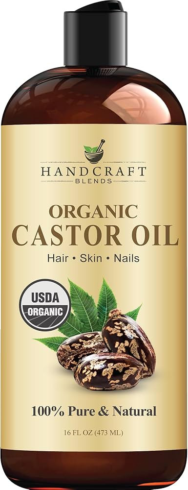 Handcraft Blends Organic Castor Oil 16 Fl Oz | 100% Pure and Natural | Premium Grade Carrier Oil ... | Amazon (US)