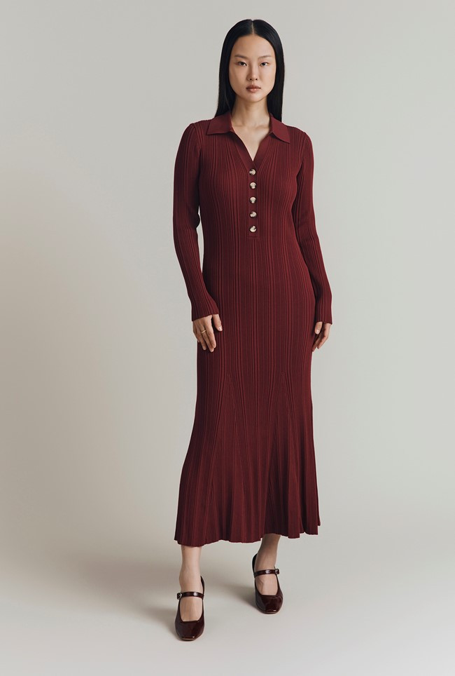 Fern Ribbed Knit Dress | Ghost