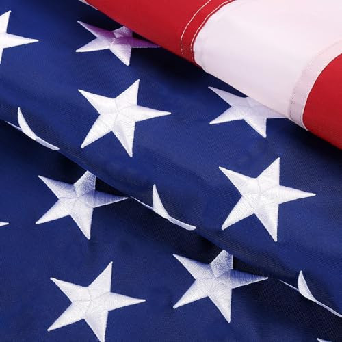 TOPFLAGS American Flag 5x8 FT Outdoor Heavy Duty - Superior US Flag 5x8 Feet, American Flags for Outside, Superior USA Flag with Beautiful Embroidered Stars, Sewn Stripes and Brass Grommets | Amazon (US)