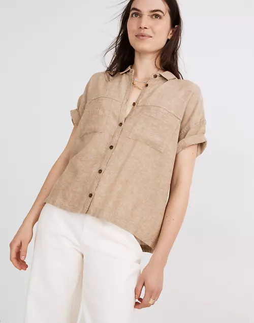 Linen-Blend Portside Shirt | Madewell