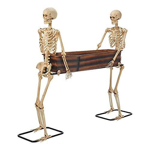 Way to Celebrate Halloween Skeleton Duo Carrying Coffin, 5' | Amazon (US)