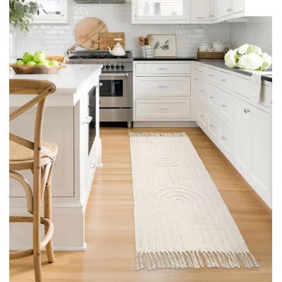 Boho Runner Rug 2X6, Beige Hallway Rug Runner Washable Tufted Rainbow Rug,Beige | Wayfair North America