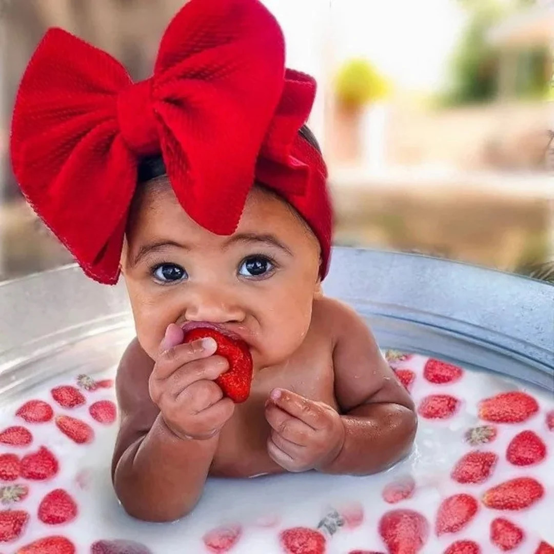 STRAWBERRY • True Red Stand-Up Headwraps, Permanently Sewn & Pull-Proof, Big Bow Headbands, New... | Etsy (US)