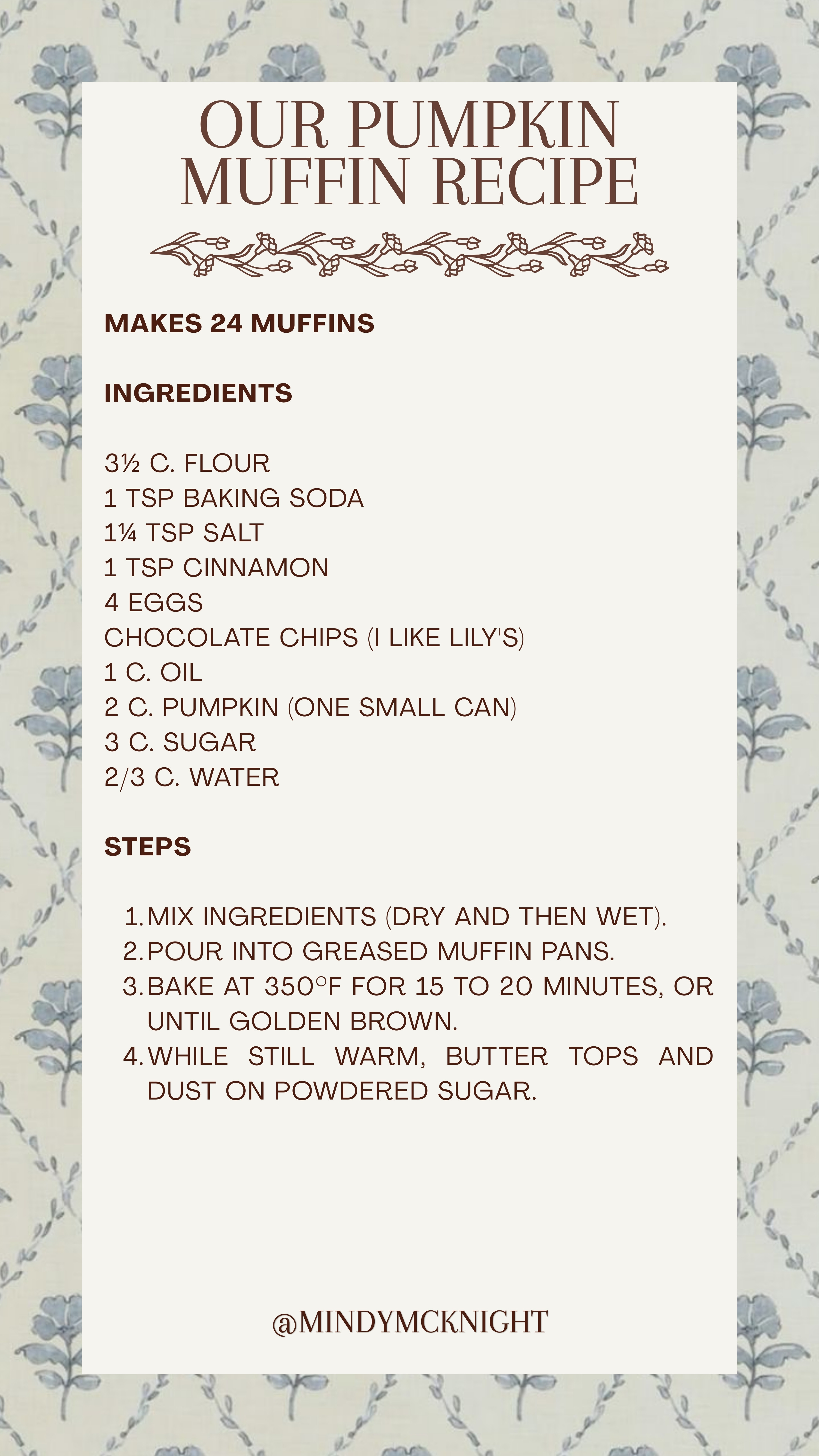 Our Pumpkin Muffin Recipe  

 #LTKdayinmylife #LTKmomlife #LTKfoodie