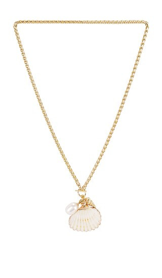 Shell Pearl Necklace in Gold | Revolve Clothing (Global)