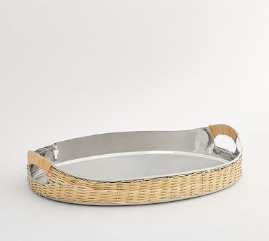 Harbour Woven Bar Tray | Pottery Barn (US)