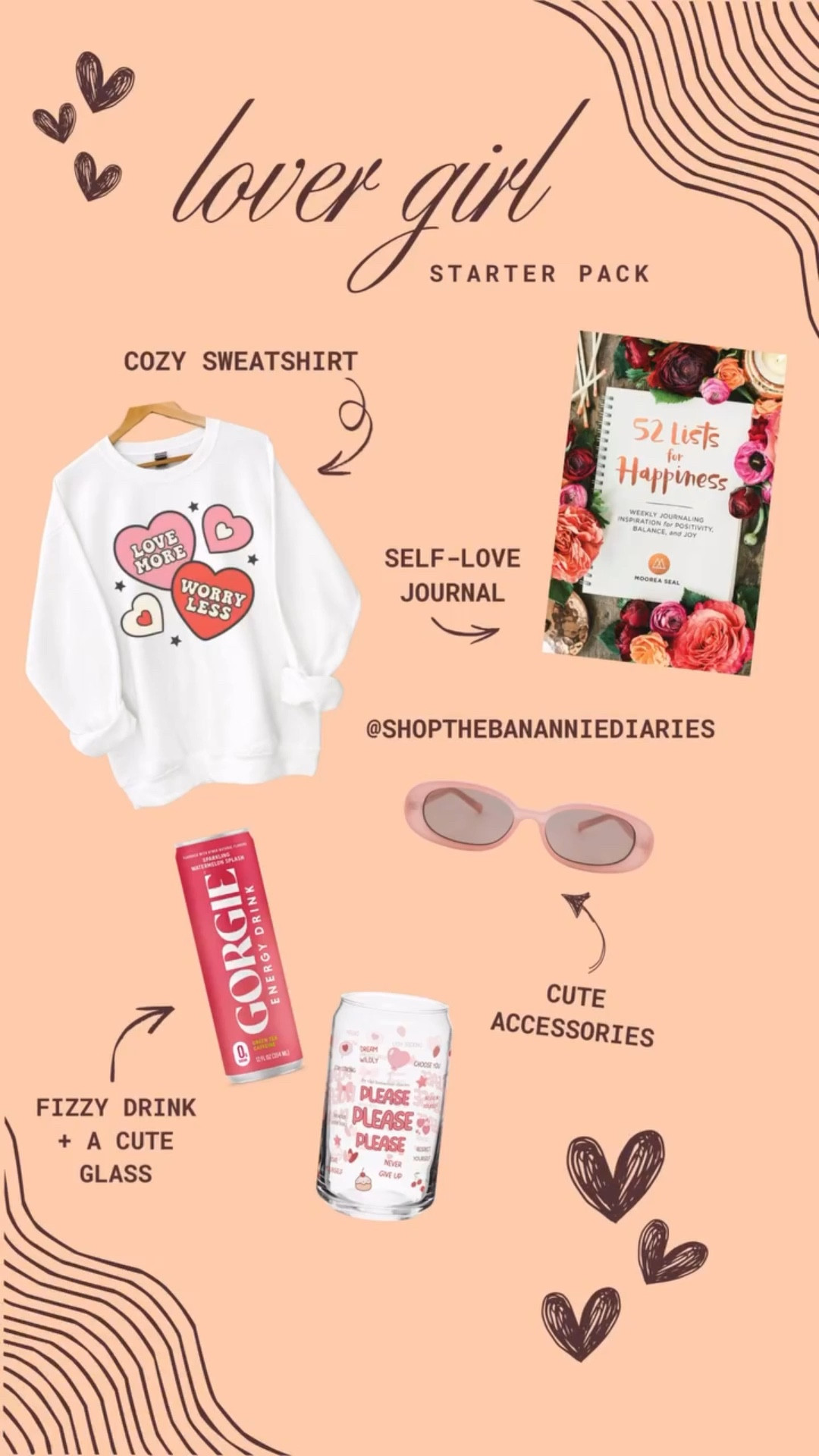 lover girl starter pack ✨💖 spot any favorites?! 

✨ feat. - @otraeyewear @shopthebananniediaries @getgorgie 

#lovergirls #wheresmyhusband #thebananniediaries #thebananniediariesbyannie #shopthebananniediaries #pinksunnies #pinksunglasses #gorgie #getgorgie #selflovequeen #shoppingsmall