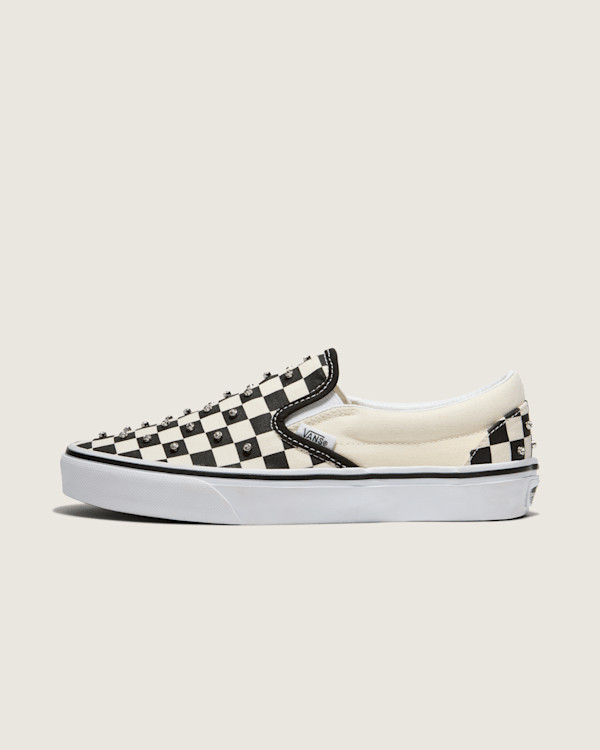 Vans Classic Slip-On Checkerboard Shoes (Black / White) - 11.5 Men 13.0 Women | Vans (US)