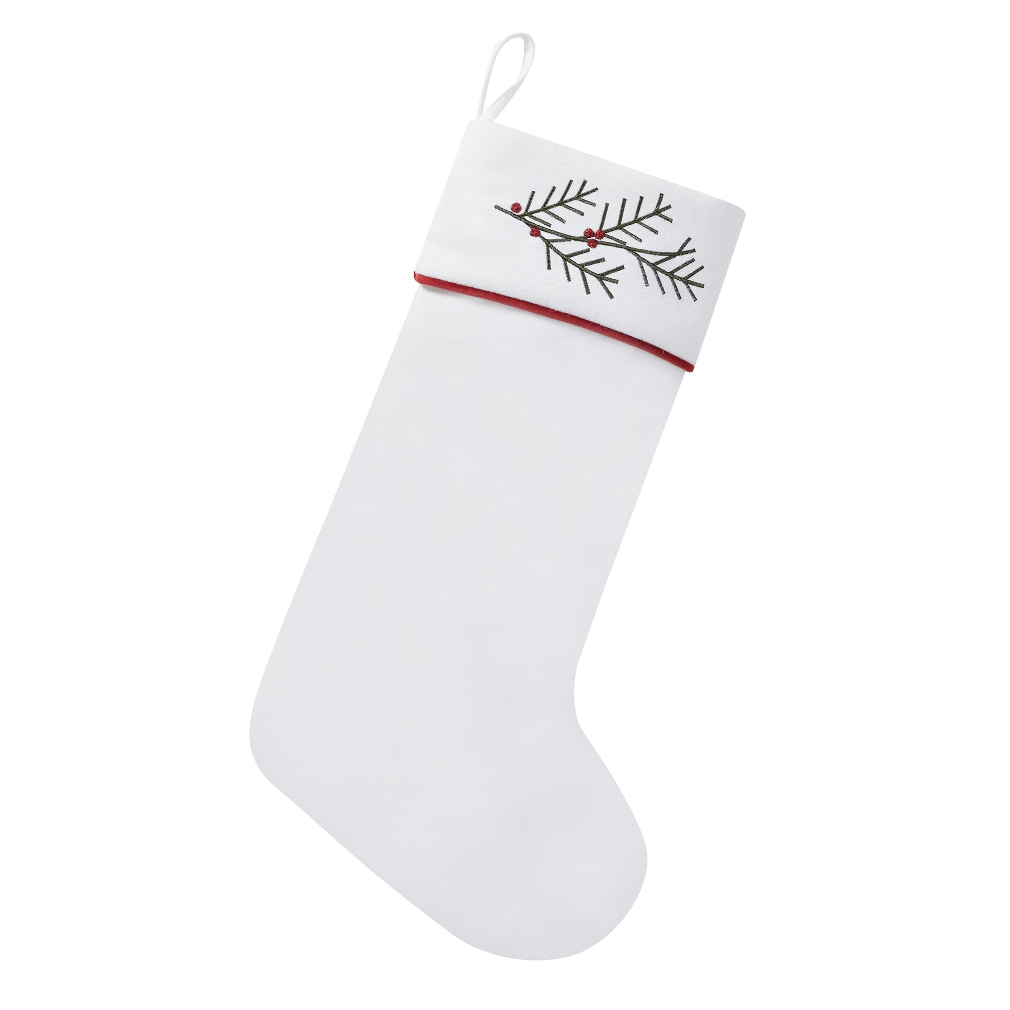 My Texas House Conroe Multi Embroidered Mistletoe Christmas Stocking, 20" x 10" | Walmart (US)