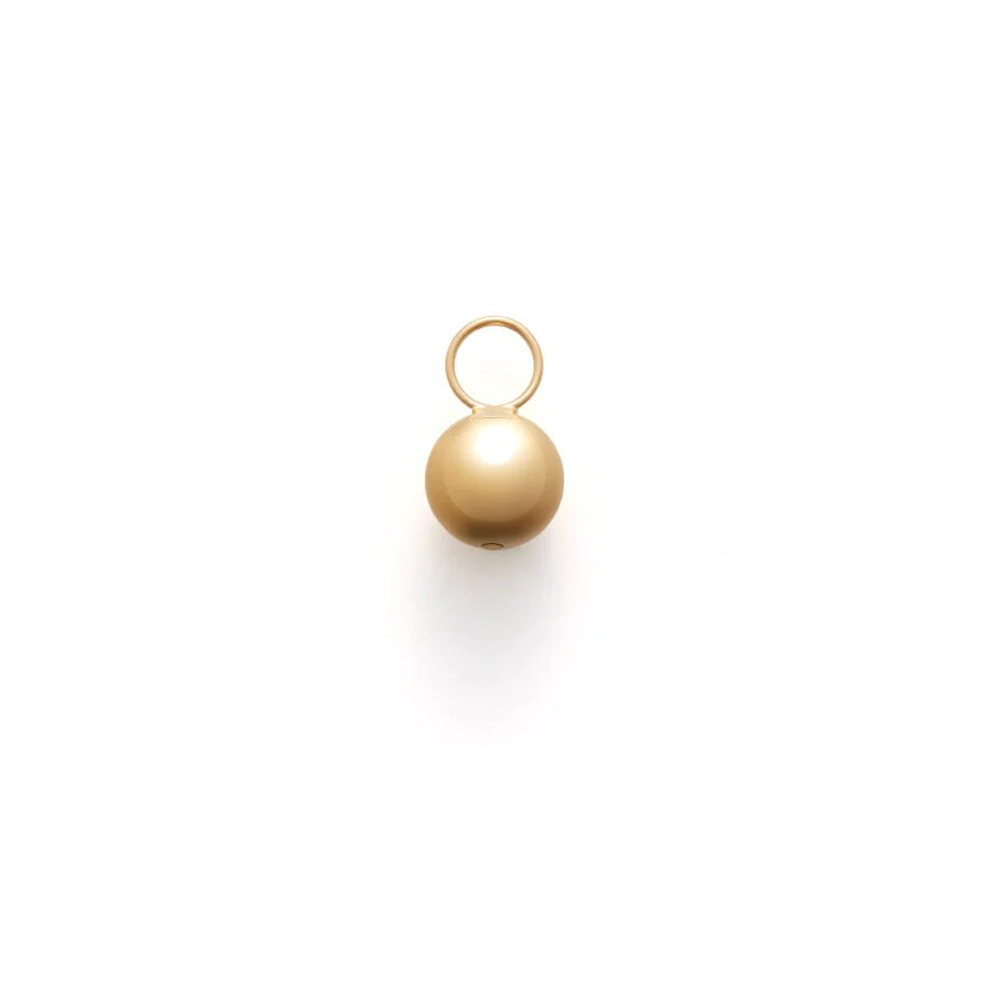 Women's Large Sphere Embellishment Earring in Yellow | 14K Gold Plated Brass by Cuyana | Cuyana