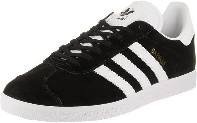Adidas Originals Men's Gazelle Lace-up Sneaker,Black/White/Gold Met.,10.5 M US | Amazon (US)