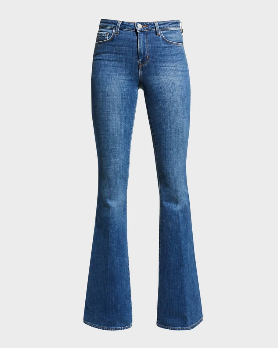 Bell High-Rise Flare Jeans | Neiman Marcus