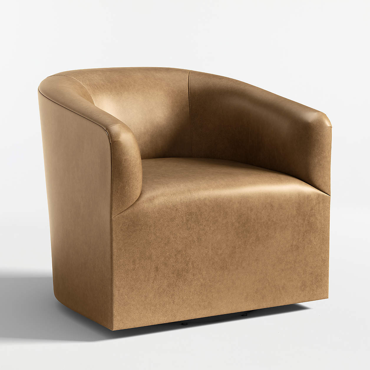 Lukas Leather in Pecan | Crate & Barrel