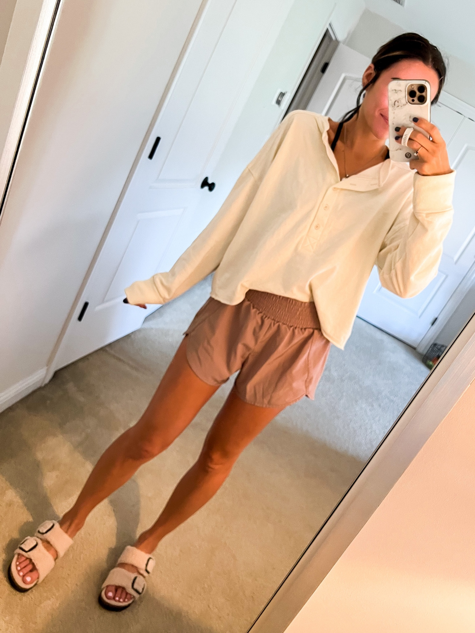 This target Henley is the perfect closet staple for this fall - wearing a medium for an oversized fit! Also wearing a medium in my fav amazon shorts 

#amazon #amazonfit #targetstyle #founditonamazon #comfyfit #shearlingsandal #birkenstock #lookforless

#LTKstyletip #LTKshoecrush #LTKunder50