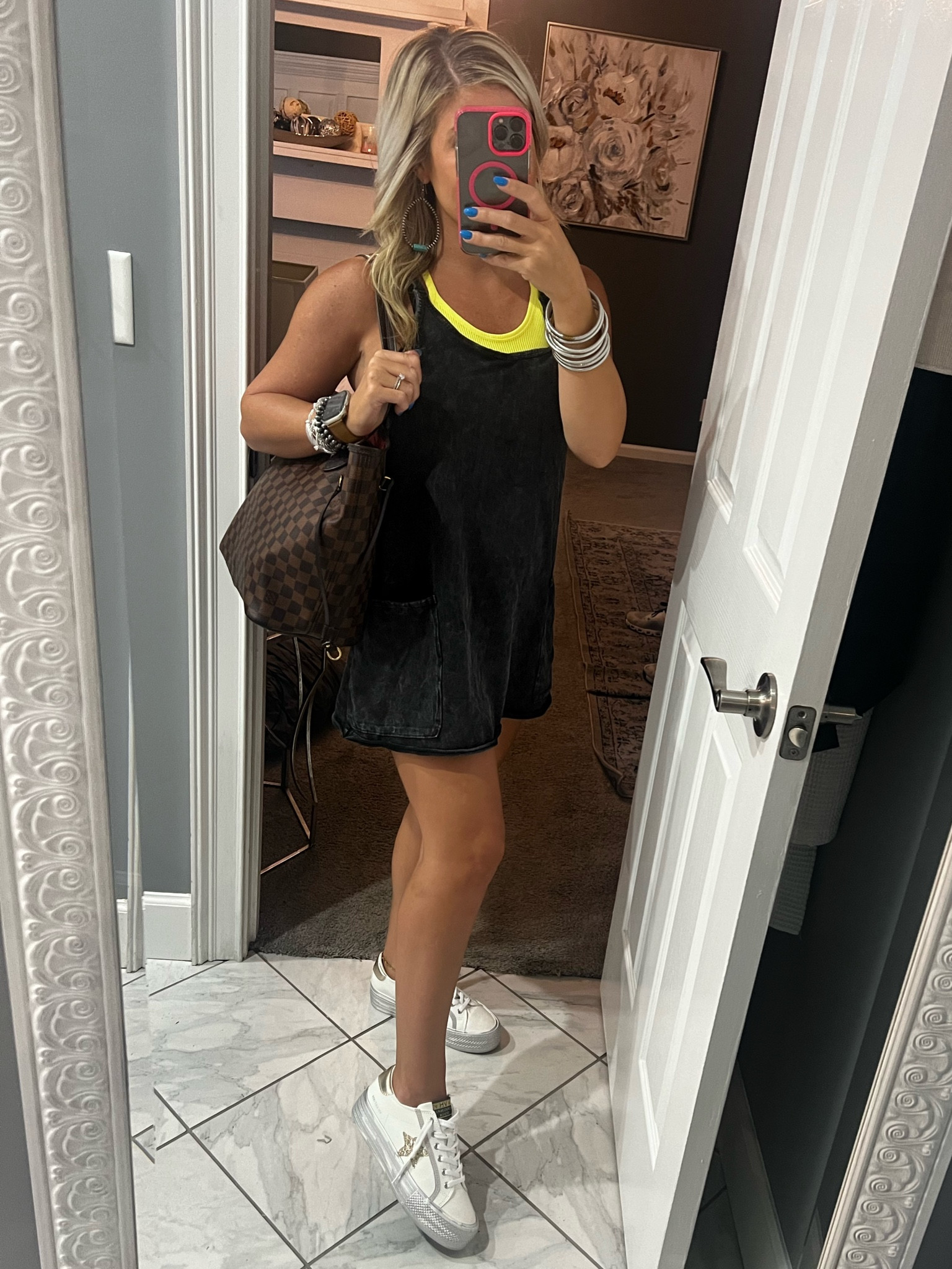 Casual OOTD! This dress is made with shorts under it! Love it! It is free people but I’m 5ft and this fits me the BEST!!! Perfect length! I sized down to a XS. Shoes are my fav! Sized down to a 7 in it! And yes this bag is worth the $$$ 

#LTKStyleTip #LTKFindsUnder50 #LTKFindsUnder100