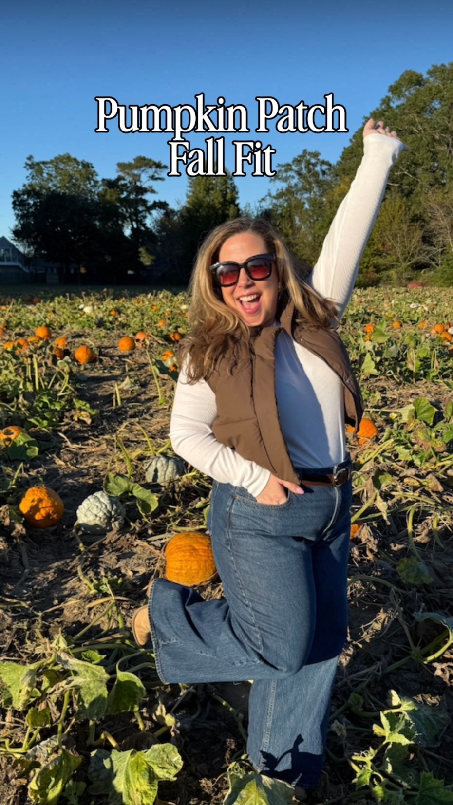 Obsessed with the outfit I wore to the pumpkin patch this weekend. I will be living in this vest all season 🤎

#LTKSeasonal #LTKMidsize #LTKPetite
