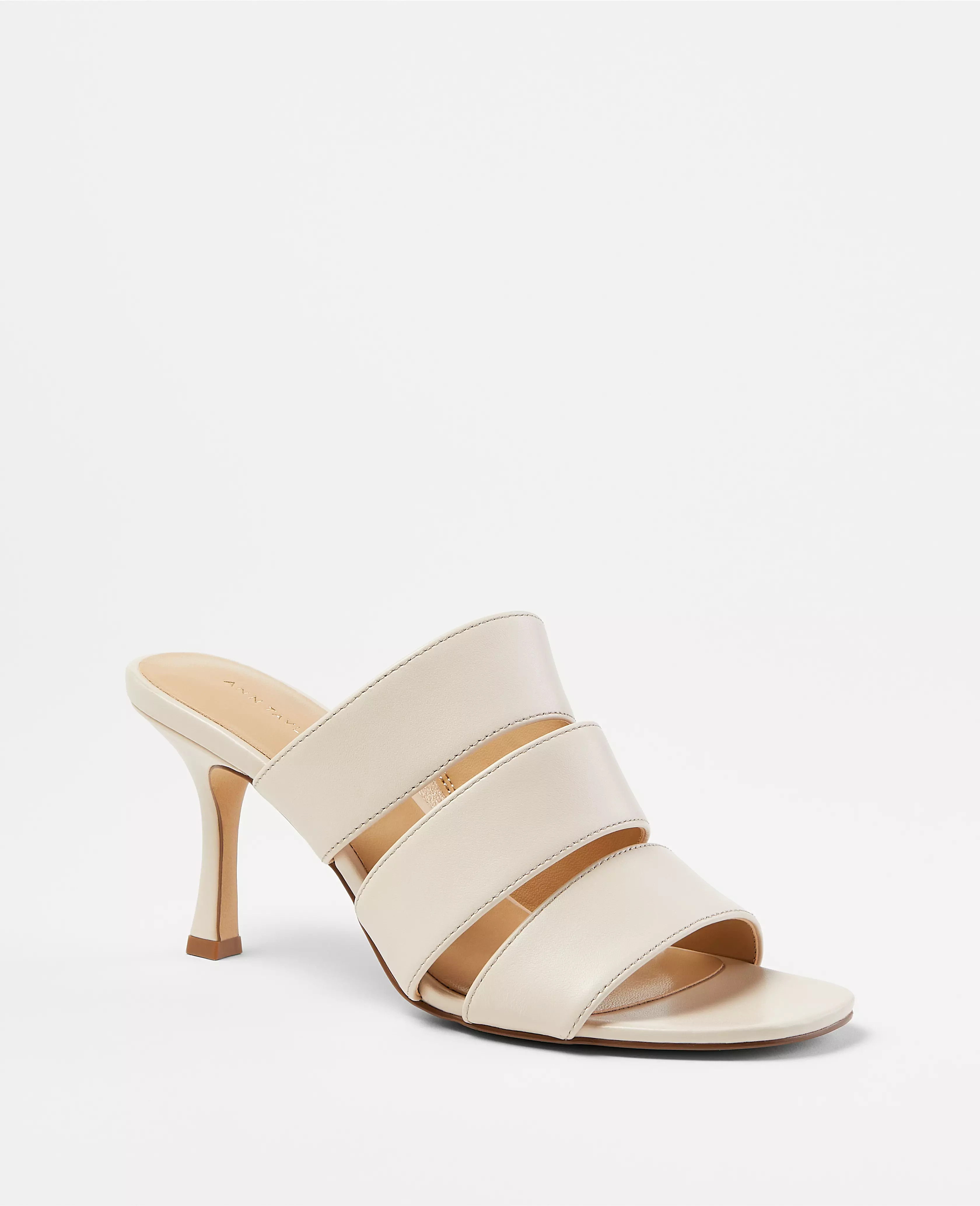 Three Strap Leather Sandals | Ann Taylor (US)