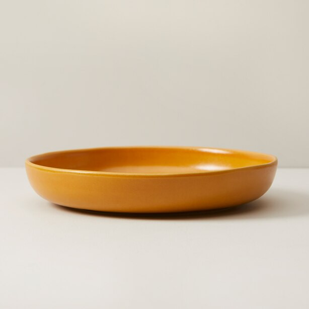 OUI ORGANIC STONEWARE LOW BOWL GOLDEN YELLOW | Indigo (CA)