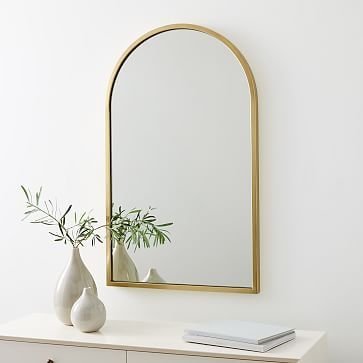 Metal Framed 36" Arched Wall Mirror | West Elm (US)