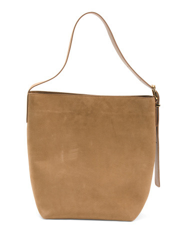Suede Essentials Bucket Tote For Women, Gold/Suede | TJ Maxx