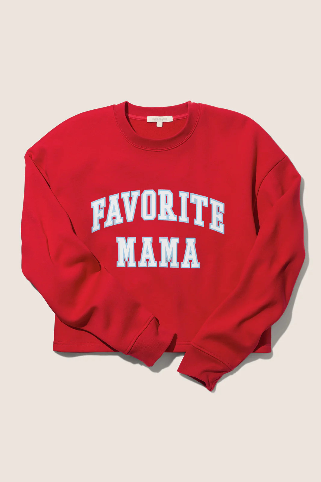 FAVORITE DAUGHTER Women's Cropped Favorite Mama Sweatshirt, Size XL, Red | Evereve