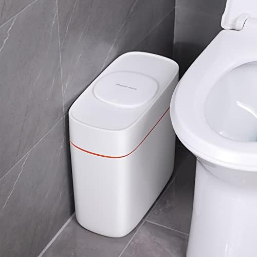 JOYBOS Bathroom Garbage Bin with Lid | Commercial Trash Cans 14L | Plastic Kitchen Waste Bins with P | Amazon (US)