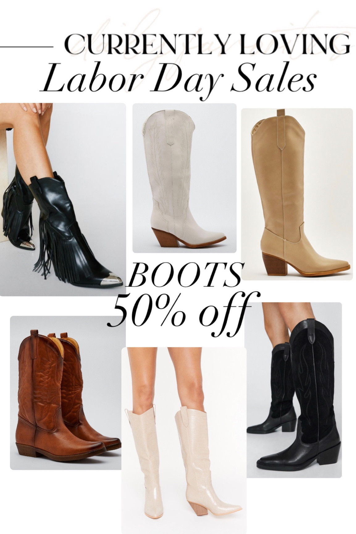 50% off western boots 

#LTKshoecrush #LTKunder50 #LTKsalealert