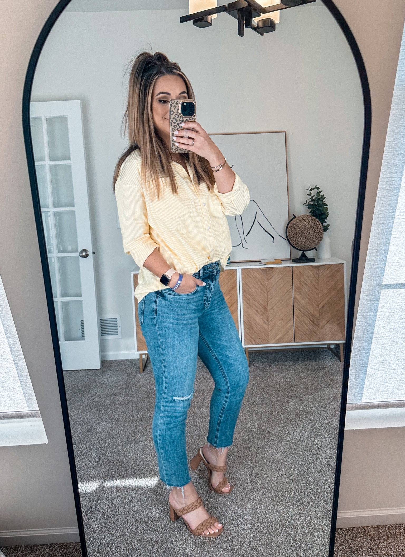 Amazon business casual outfit. Dolce vita braided heels on sale! 

Button down top - size M TTS (oversized fit) 
Kut from the Kloth Jeans - run big sized down one size to a 4 
Dolce Vita heels - size 8 TTS 

#LTKFind #LTKworkwear #LTKsalealert