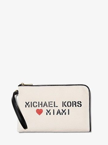 The Michael Medium Canvas Miami Pouch | Michael Kors US