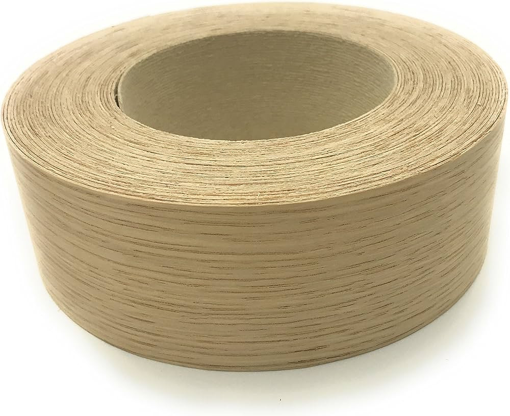 White Oak 3 inch X 25 ft Roll, Wood Veneer Edgebanding Preglued - Flexible Wood Tape, Easy Applic... | Amazon (US)