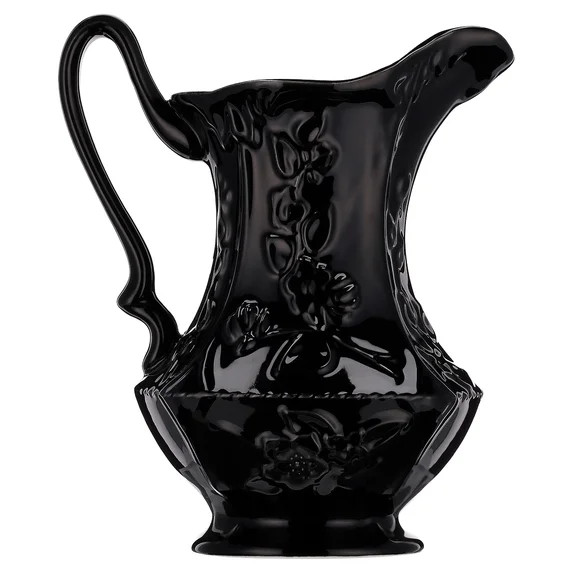 My Texas House Textured Stoneware Pitcher Tabletop Decoration, Black, 7" | Walmart (US)