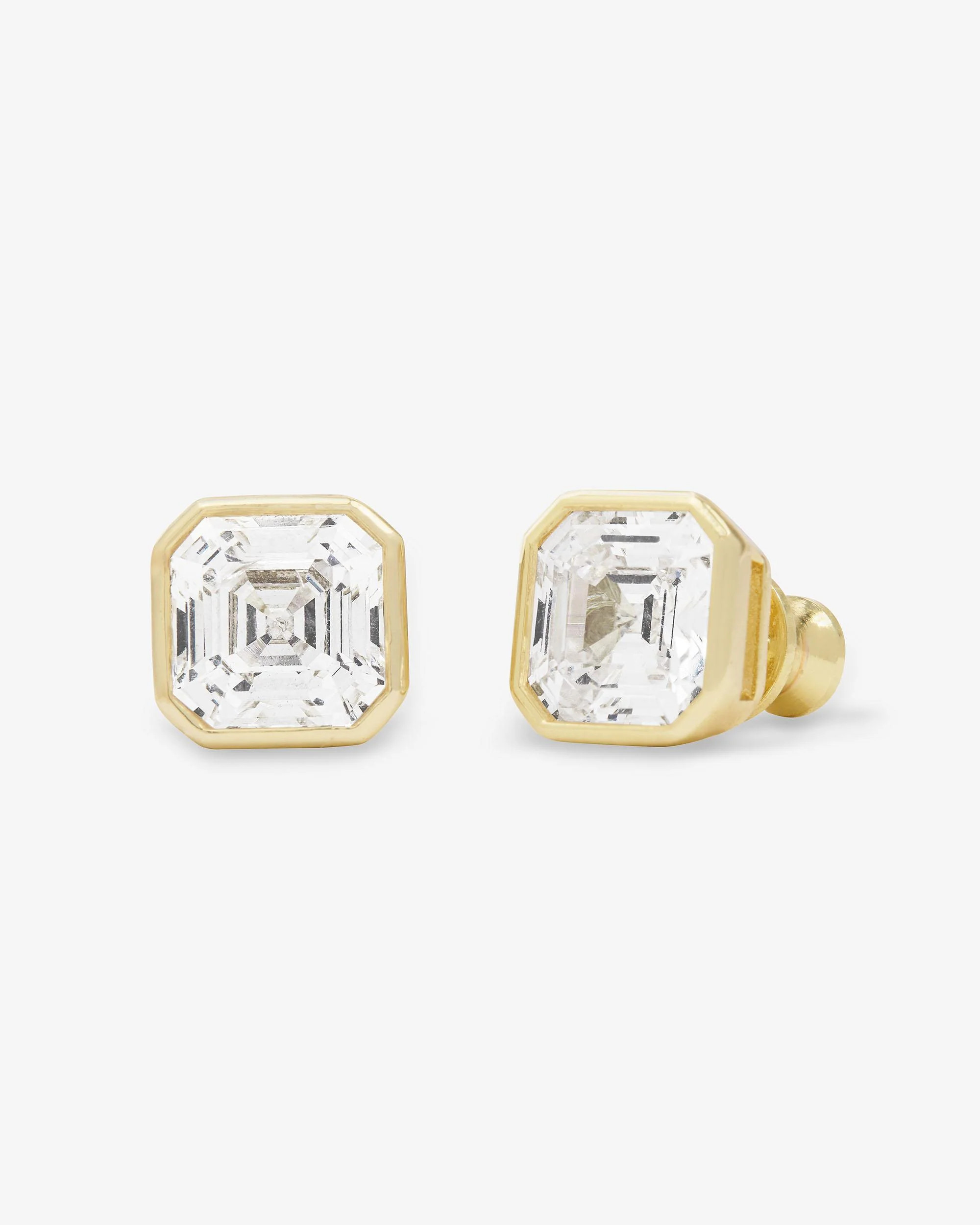 Duchess 8mm Studs - Gold|White Diamondettes | Melinda Maria Jewelry