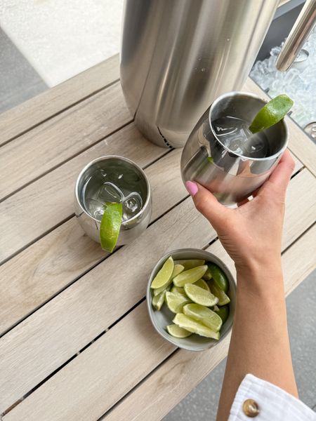 Loving this Optima stainless steel beverage set. Everything is double walled so your drinks will stay cold and your glass won’t sweat. 

#LTKStyleTip #LTKHome #LTKSeasonal