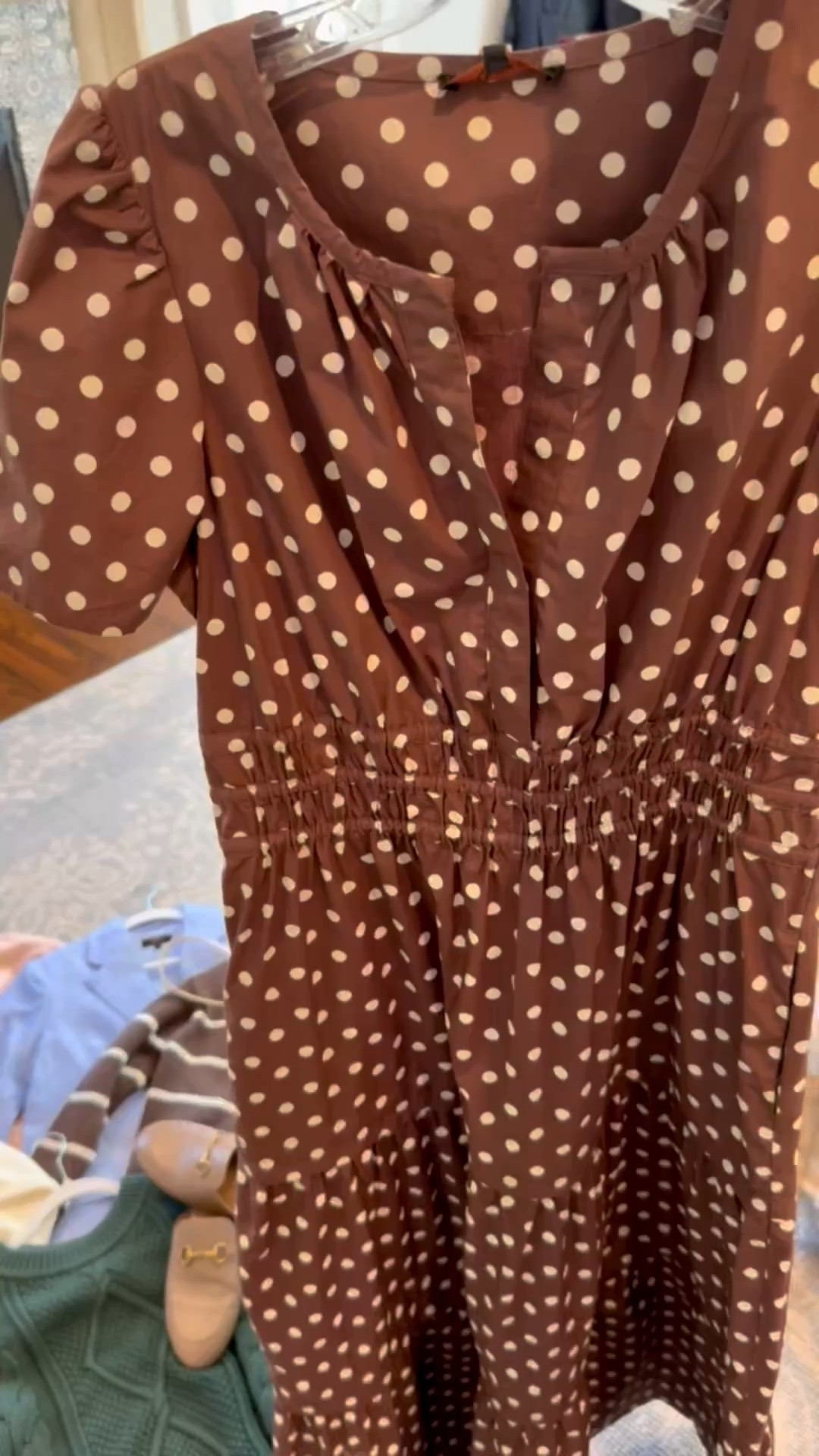 Polka dot perfection in the form of a dress - a dress we are mixing and matching all the ways! Layer a blazer or a sweater to change up the look, and be glad you can grab it all under $100 a piece when you shop @quince. Oh, and be sure to add my go to slide on shoes & everyday handbags! 

I’m in size XS in almost everything at Quince! #quincepartner

#LTKOver40 #LTKdayinmylife #LTKmomlife