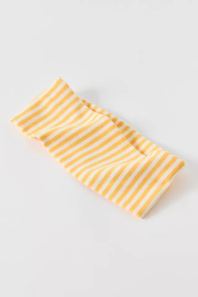 Evie Striped Headwrap Wide Headband in Black, Women's at Urban Outfitters | Urban Outfitters (US and RoW)